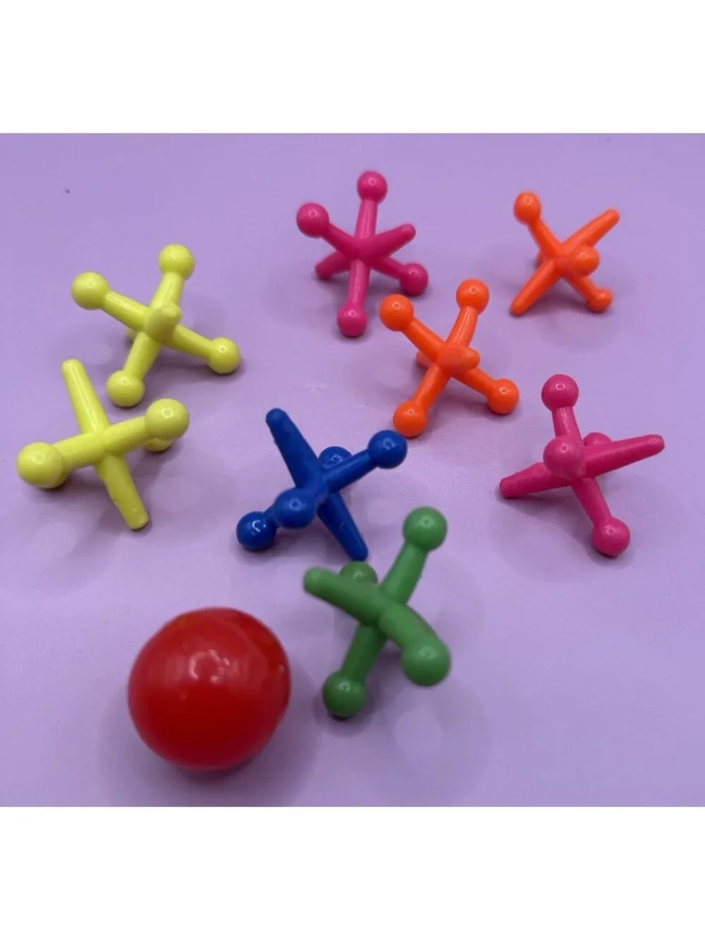 Vintage Large Neon Jacks And Rubber BALL  Replacement